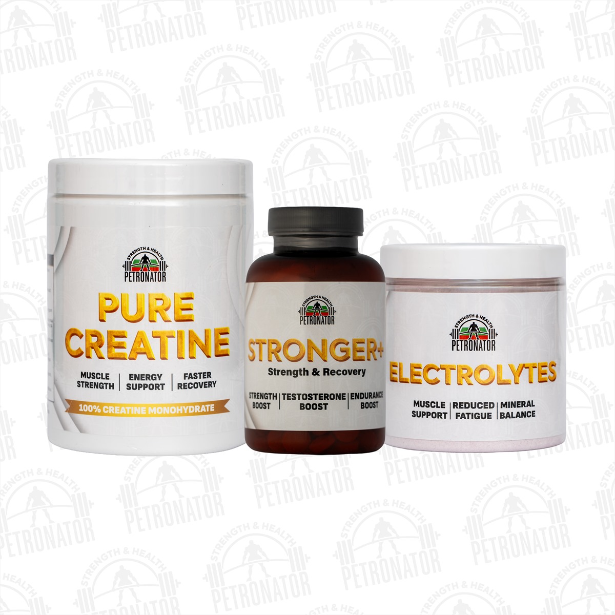 КОМБО 1 – PURE CREATINE, ELECTROLYTES, STRONGER+